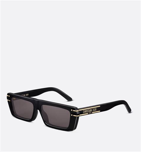 DiorSignature S2U Black Rectangular Sunglasses